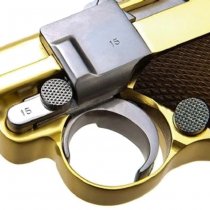 WE P08 4 Inch Gas Blow Back Pistol - Gold