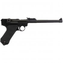 WE P08 8 Inch Gas Blow Back Pistol - Black