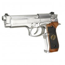 WE Samurai Edge Biohazard Gas Blow Back Pistol - Silver