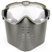 WoSport Ventilated Full Face Mask - Olive