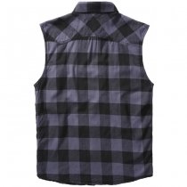 Brandit Checkshirt Sleeveless - Black / Grey - L