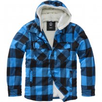 Brandit Lumberjacket Hooded - Black / Blue - 2XL