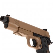 KJ Works M1911 MEU TBC Gas Blow Back Pistol - Tan