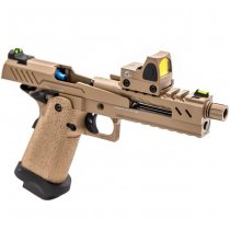 Vorsk Hi-Capa 5.1 Split Slide & BDS Gas Blow Back Pistol - Tan