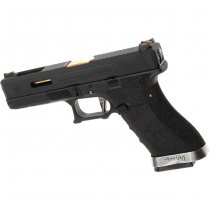 WE G-Force 17 BK Gold Barrel Gas Blow Back Pistol - Black