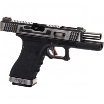 WE G-Force 17 SV Silver Barrel Gas Blow Back Pistol - Black