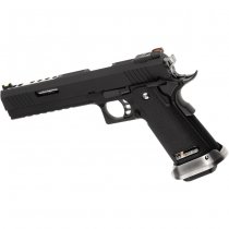 WE Hi-Capa 6 Force A Silver Barrel Gas Blow Back Pistol - Black