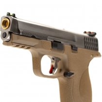 WE WET-05 SV Gold Barrel Gas Blow Back Pistol - Dark Earth