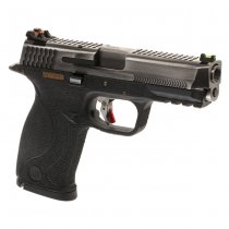 WET-05 SV Silver Barrel Gas Blow Back Pistol - Black