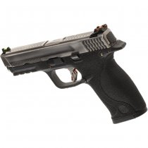 WE WET-05 SV Silver Barrel Gas Blow Back Pistol - Black