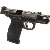 WE WET-05 SV Silver Barrel Gas Blow Back Pistol - Black