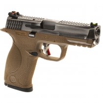 WET-05 SV Silver Barrel Gas Blow Back Pistol - Dark Earth