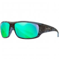 Wiley X Omega Captivate Polarized Green Mirror - Kryptek Neptune