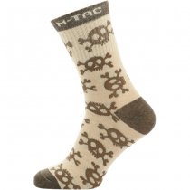 M-Tac Lightweight Socks Pirate Skull Mk.3 Sand 39-42