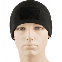 M-Tac Tactical Fleece Watch Cap Beanie & Patch Panel - Black - XL