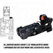 Revanchist RMR Modular Optics Mount Amphibious Red Dot Sight Mount & Laser Devices Riser 2.26 Inch - Black