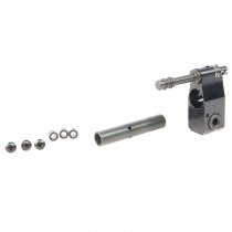 Angry Gun WE L85A3 GBBR Conversion Kit Rail System Top Rail Gas Block & Gas Piston - Black