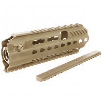 Angry Gun WE L85A3 GBBR Conversion Kit Rail System Top Rail Gas Block & Gas Piston - Tan