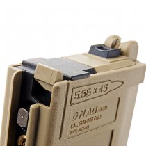 Double Eagle DMAG Marui M4 MWS 35rds Gas Magazine - Dark Earth