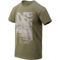 Helikon-Tex T-Shirt Adventure Is Out There - Olive Green - XL